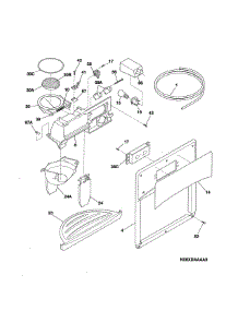 Ice & Water Dispenser parts for Kenmore Refrigerator 253.44352403 (25344352403, 253 44352403) from AppliancePartsPros.com