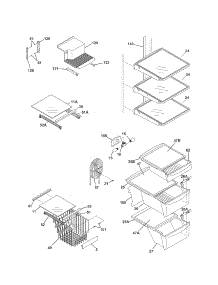 Shelves parts for Kenmore Refrigerator 253.44352405 (25344352405, 253 44352405) from AppliancePartsPros.com
