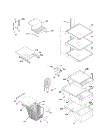Shelves parts for Kenmore Refrigerator 253.44353402 (25344353402, 253 44353402) from AppliancePartsPros.com