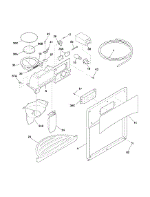Ice & Water Dispenser parts for Kenmore Refrigerator 253.44354400 (25344354400, 253 44354400) from AppliancePartsPros.com