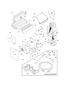 Ice Maker parts for Kenmore Refrigerator 253.44359400 (25344359400, 253 44359400) from AppliancePartsPros.com