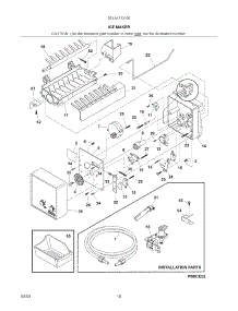 Ice Maker parts for Kenmore Freezer 253.44713100 (25344713100, 253 44713100) from AppliancePartsPros.com