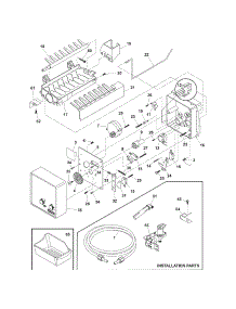 Ice Maker parts for Kenmore Freezer 253.44713101 (25344713101, 253 44713101) from AppliancePartsPros.com