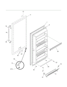 Door parts for Kenmore Freezer 253.44733104 (25344733104, 253 44733104) from AppliancePartsPros.com