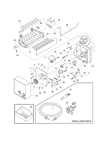 Ice Maker parts for Kenmore Freezer 253.44733104 (25344733104, 253 44733104) from AppliancePartsPros.com