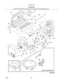 Ice Maker parts for Kenmore Freezer 253.44733105 (25344733105, 253 44733105) from AppliancePartsPros.com