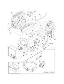 Wiring parts for Kenmore Freezer 253.44733106 (25344733106, 253 44733106) from AppliancePartsPros.com