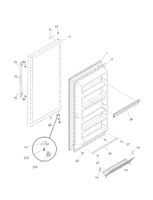 Door parts for Kenmore Freezer 253.44733109 (25344733109, 253 44733109) from AppliancePartsPros.com