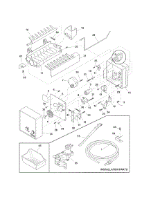 Ice Maker parts for Kenmore Freezer 253.44753110 (25344753110, 253 44753110) from AppliancePartsPros.com