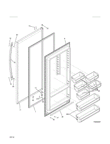 Door parts for Kenmore Freestanding Freezer 253.44753111 (25344753111, 253 44753111) from AppliancePartsPros.com