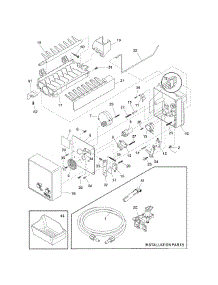 Ice Maker parts for Kenmore Freezer 253.44772701 (25344772701, 253 44772701) from AppliancePartsPros.com
