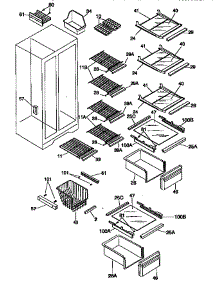 Shelves And Accessories parts for Kenmore Refrigerator 253.48022890 (25348022890, 253 48022890) from AppliancePartsPros.com