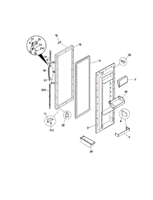 Refrigerator Door parts for Kenmore Refrigerator 253.48022891 (25348022891, 253 48022891) from AppliancePartsPros.com