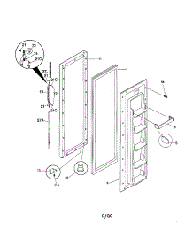 Freezer Door parts for Kenmore Refrigerator 253.48022892 (25348022892, 253 48022892) from AppliancePartsPros.com