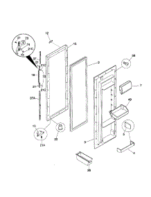Refrigerator Door parts for Kenmore Refrigerator 253.48022892 (25348022892, 253 48022892) from AppliancePartsPros.com