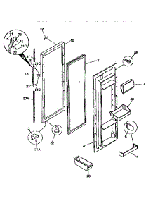 Fresh Food Door parts for Kenmore Refrigerator 253.48027890 (25348027890, 253 48027890) from AppliancePartsPros.com