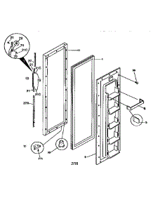 Freezer Door parts for Kenmore Refrigerator 253.48027890 (25348027890, 253 48027890) from AppliancePartsPros.com
