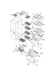 Shelves parts for Kenmore Refrigerator 253.48027893 (25348027893, 253 48027893) from AppliancePartsPros.com