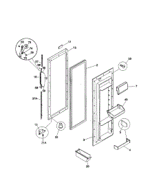 Refrigerator Door parts for Kenmore Refrigerator 253.48027894 (25348027894, 253 48027894) from AppliancePartsPros.com