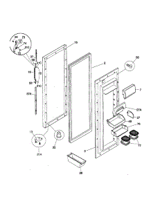 Refrigerator Door parts for Kenmore Refrigerator 253.50683000 (25350683000, 253 50683000) from AppliancePartsPros.com