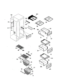 Shelves parts for Kenmore Refrigerator 253.50683000 (25350683000, 253 50683000) from AppliancePartsPros.com
