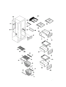 Shelves parts for Kenmore Refrigerator 253.50683002 (25350683002, 253 50683002) from AppliancePartsPros.com