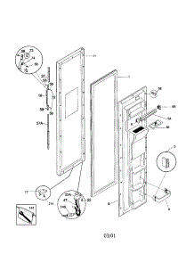 Freezer Door parts for Kenmore Refrigerator 253.50683002 (25350683002, 253 50683002) from AppliancePartsPros.com