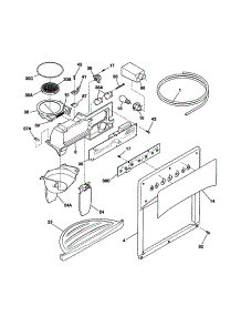 Dispenser parts for Kenmore Refrigerator 253.51232101 (25351232101, 253 51232101) from AppliancePartsPros.com