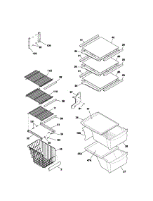 Shelves parts for Kenmore Refrigerator 253.51232103 (25351232103, 253 51232103) from AppliancePartsPros.com