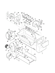 Ice Container parts for Kenmore Refrigerator 253.51232103 (25351232103, 253 51232103) from AppliancePartsPros.com