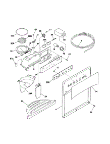 Dispenser parts for Kenmore Refrigerator 253.51232106 (25351232106, 253 51232106) from AppliancePartsPros.com