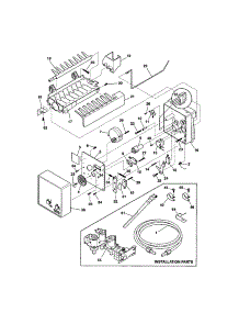 Ice Maker parts for Kenmore Refrigerator 253.51232106 (25351232106, 253 51232106) from AppliancePartsPros.com