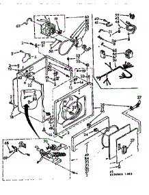 Cabinet Parts parts for Sears Dryer 11077408830 from AppliancePartsPros.com