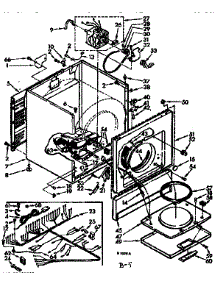 Cabinet Assembly parts for Sears Dryer 11077425100 from AppliancePartsPros.com