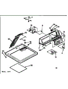 Top And Console Assembly parts for Sears Dryer 11077425900 from AppliancePartsPros.com