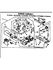 Burner Assembly parts for Kenmore Dryer 110.77430100 (11077430100, 110 77430100) from AppliancePartsPros.com
