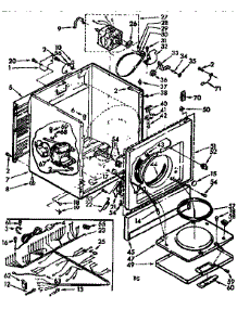 Cabinet Assembly parts for Sears Dryer 11077431600 from AppliancePartsPros.com