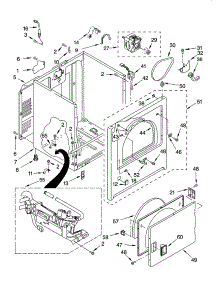 Cabinet Parts parts for Kenmore Dryer 110.77432600 (11077432600, 110 77432600) from AppliancePartsPros.com