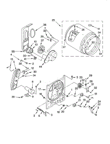 Bulkhead Parts parts for Kenmore Dryer 110.77432600 (11077432600, 110 77432600) from AppliancePartsPros.com