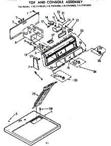 Top & Console Assembly parts for Sears Dryer 11077470400 from AppliancePartsPros.com