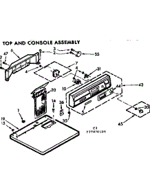 Top And Console Assembly parts for Sears Dryer 11077476200 from AppliancePartsPros.com
