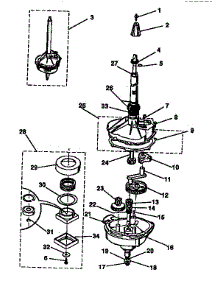 Transmission parts for Kenmore Washer Dryer Combo 417.99980840 (41799980840, 417 99980840) from AppliancePartsPros.com