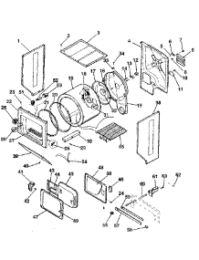 Dryer, Cabinet, Drum, Heater parts for Kenmore Washer Dryer Combo 417.99985110 (41799985110, 417 99985110) from AppliancePartsPros.com