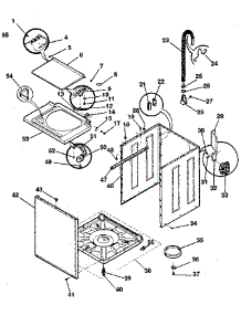Washer-Cabinet, Top Panel, Base parts for Kenmore Washer Dryer Combo 417.99985110 (41799985110, 417 99985110) from AppliancePartsPros.com