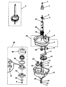 Transmission parts for Kenmore Washer Dryer Combo 417.99985130 (41799985130, 417 99985130) from AppliancePartsPros.com