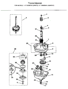 Transmission parts for Kenmore Washer Dryer Combo 417.99985140 (41799985140, 417 99985140) from AppliancePartsPros.com