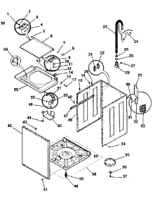 Washer-Cabinet, Top Panel, Base parts for Kenmore Washer Dryer Combo 417.99985800 (41799985800, 417 99985800) from AppliancePartsPros.com