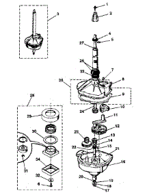 Transmission parts for Kenmore Washer Dryer Combo 417.99985810 (41799985810, 417 99985810) from AppliancePartsPros.com