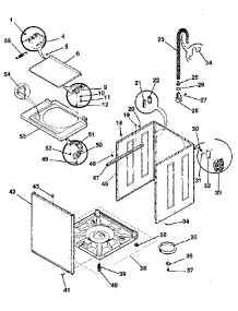 Washer-Cabinet, Top Panel, Base parts for Kenmore Washer Dryer Combo 417.99985830 (41799985830, 417 99985830) from AppliancePartsPros.com