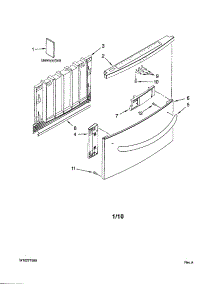 Front Panel parts for Kenmore Dishwasher 465.13333600 (46513333600, 465 13333600) from AppliancePartsPros.com